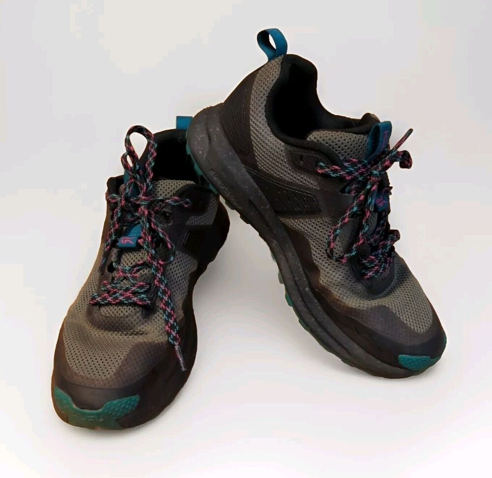 Kuru Atom Sneakers Shoes Womens 9 Lace Up Black Gray Comfort Hiking Outdoor